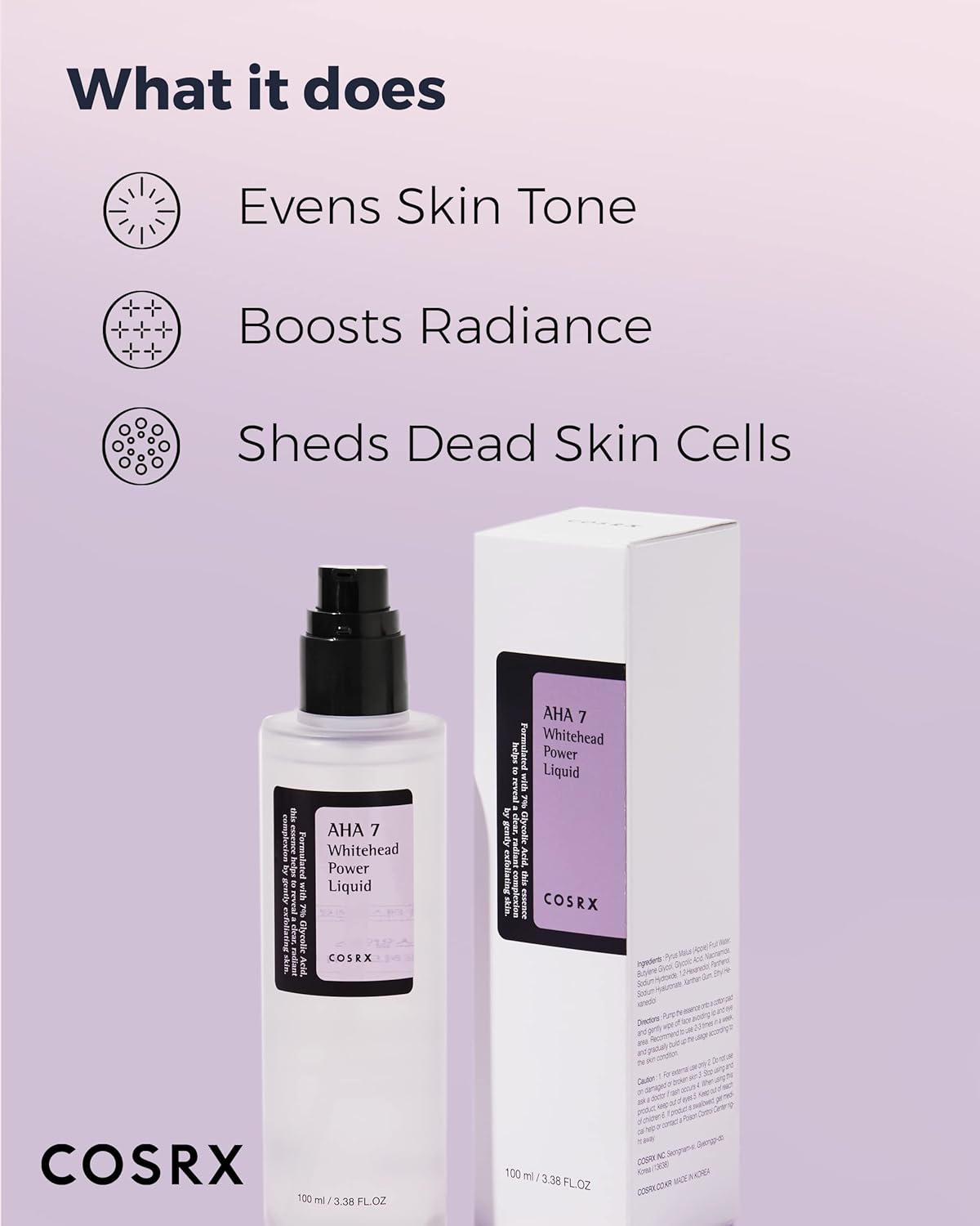 Cosrx Aha 7 Whitehead Power Liquid Exfoliating Facial Treatment