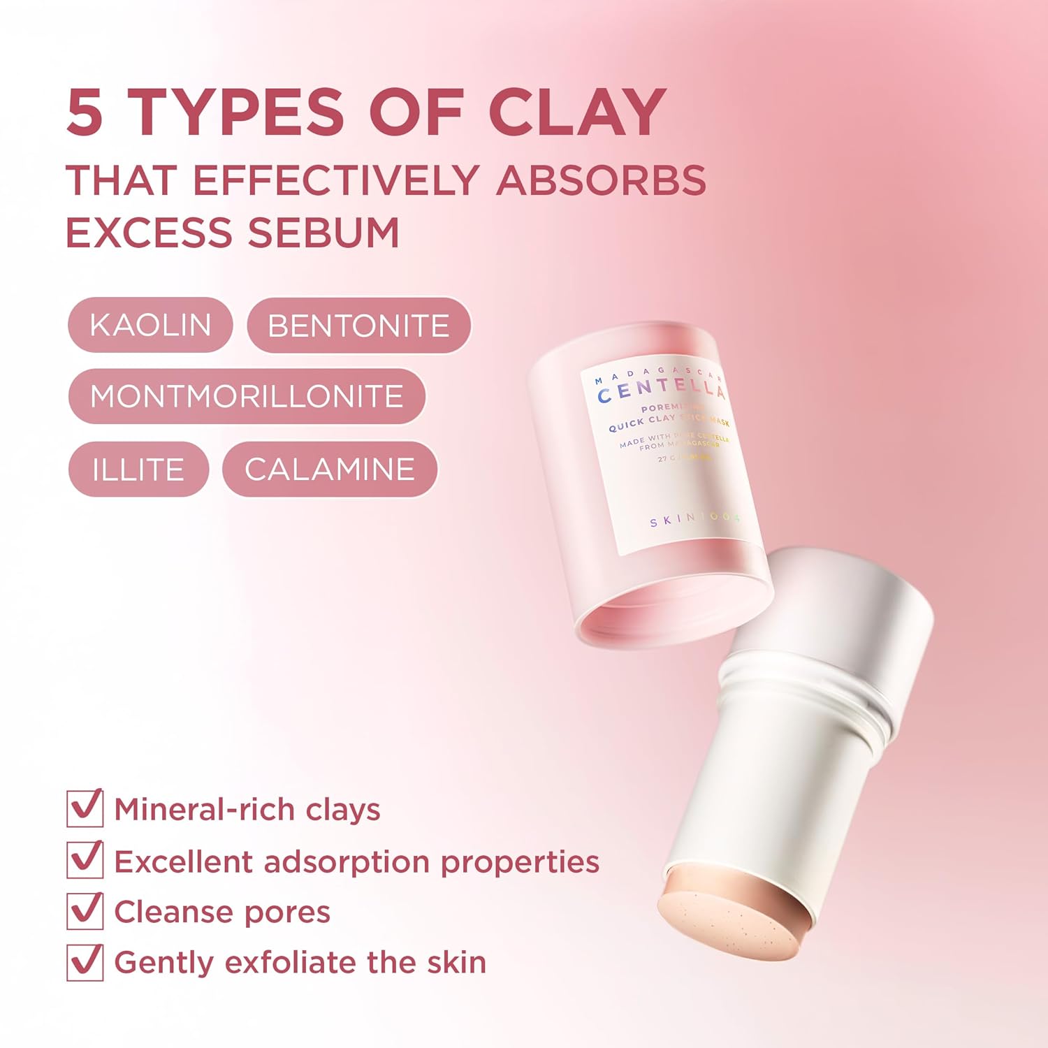 Skin1004 Madagascar Centella Poremizing Quick Clay Stick Mask